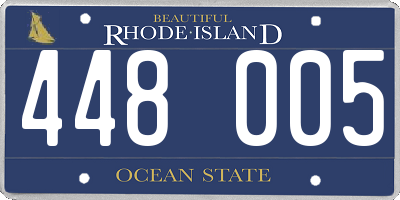 RI license plate 448005