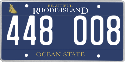 RI license plate 448008