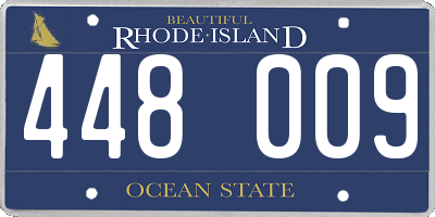 RI license plate 448009
