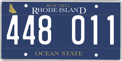 RI license plate 448011