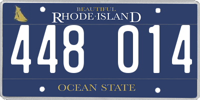 RI license plate 448014