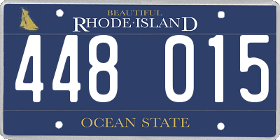 RI license plate 448015