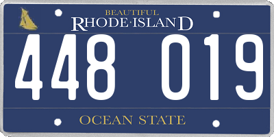RI license plate 448019
