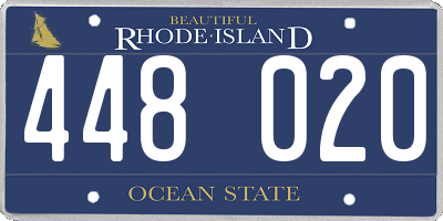 RI license plate 448020