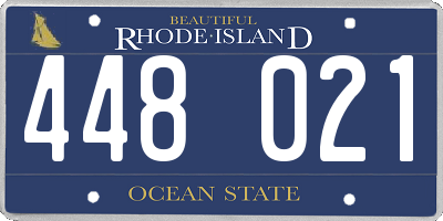 RI license plate 448021