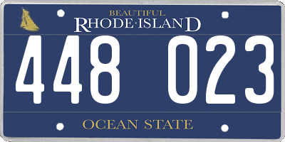 RI license plate 448023