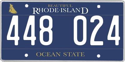 RI license plate 448024