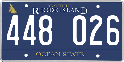 RI license plate 448026
