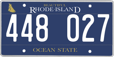 RI license plate 448027