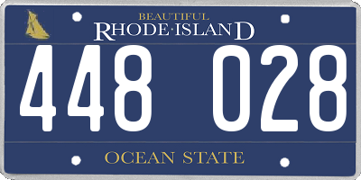 RI license plate 448028