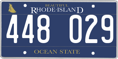 RI license plate 448029