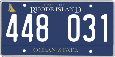 RI license plate 448031
