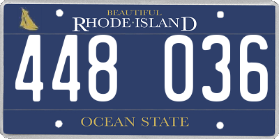 RI license plate 448036