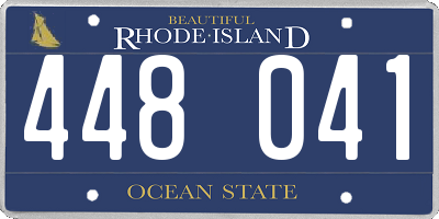 RI license plate 448041
