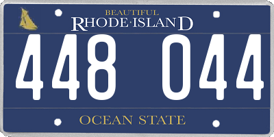 RI license plate 448044