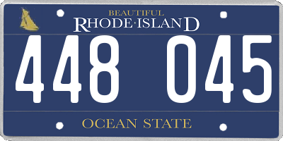 RI license plate 448045