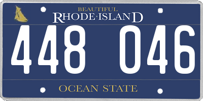 RI license plate 448046