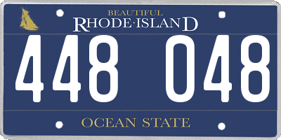 RI license plate 448048