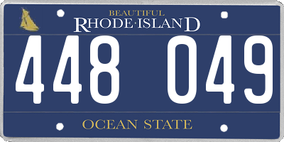 RI license plate 448049