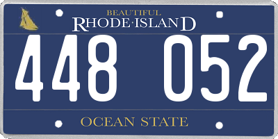 RI license plate 448052