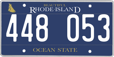 RI license plate 448053