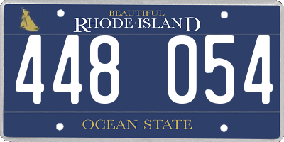 RI license plate 448054