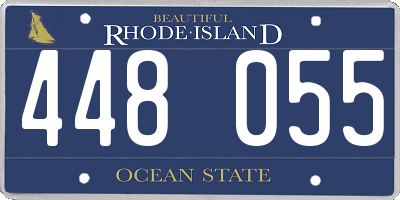 RI license plate 448055