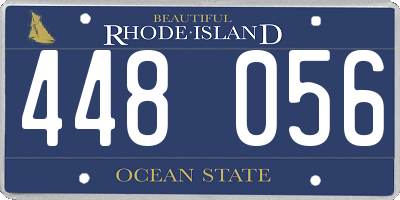 RI license plate 448056