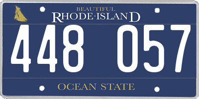 RI license plate 448057