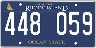 RI license plate 448059