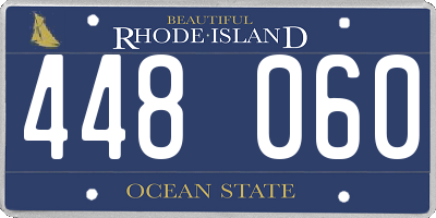 RI license plate 448060