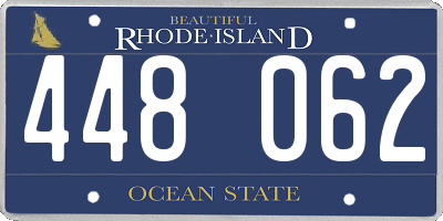 RI license plate 448062