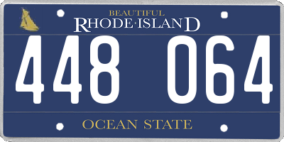 RI license plate 448064