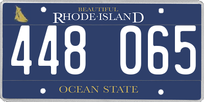 RI license plate 448065