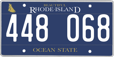RI license plate 448068
