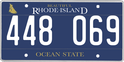 RI license plate 448069