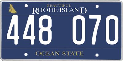 RI license plate 448070