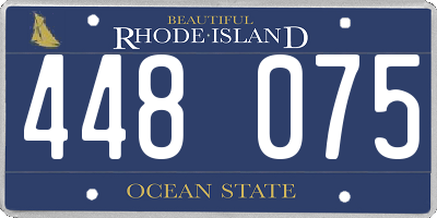 RI license plate 448075