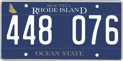RI license plate 448076