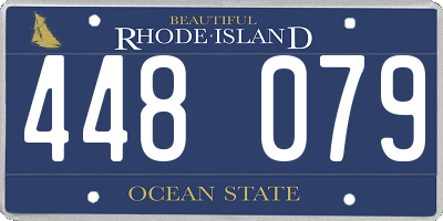 RI license plate 448079