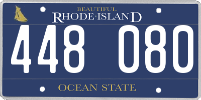 RI license plate 448080