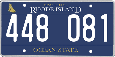 RI license plate 448081