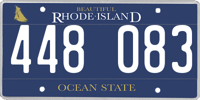 RI license plate 448083