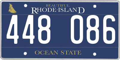 RI license plate 448086