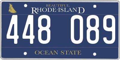 RI license plate 448089