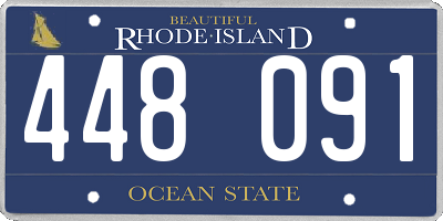 RI license plate 448091