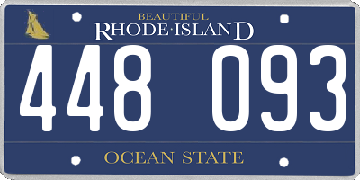 RI license plate 448093