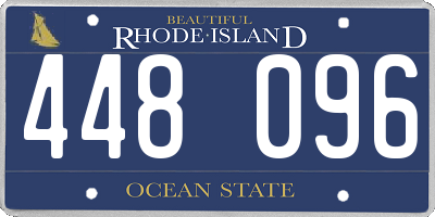 RI license plate 448096