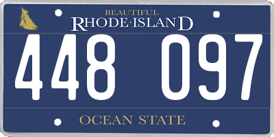RI license plate 448097