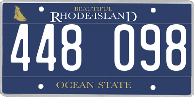 RI license plate 448098